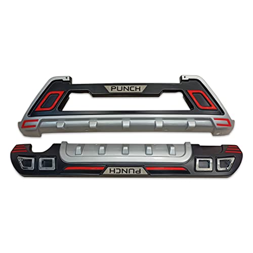 Image of Acrylonitrile Butadiene Styrene (ABS) Front & Rear Bumper Protector Guard for Tata Punch
