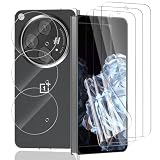 Jaavkkma 3 Piezas Protector Pantalla Flexible para OnePlus Open + 3 Piezas Cristal Templado Protector C�mara, HD/Anti-Ara�azos, Pel�cula Protectora para OnePlus Open - Pel�cula TPU Suave