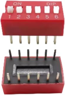 （30pcs）Dip Code Switch 6P Direct Insertion Piano Key Type Direct Insertion Sliding 2.54mm spacing Direct Insertion Flat dial Switch