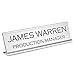 Providence Engraving Personalized Desk Name Plates - Custom Office Wall or Desk Name Plates With Aluminum Holder With Two Lines of Laser Engraved Text, 2