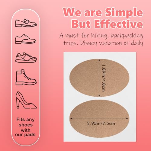 Image of Moleskin for Blister, Mole Skin Patch Blister Prevention Tape Moleskin Adhesive Padding Stickers for Feet, Shoes Heels, Toes, Efficiently Reduce Friction for Your Skin - 10 Sheets, 20 PCS