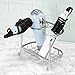mDesign Hair Dryer and Hair Straightener Holder - Ideal for Storage of Hair Dryer, Hair Straightener, Hair Brushes, and More - Metal Hair Dryer Stand - Silver