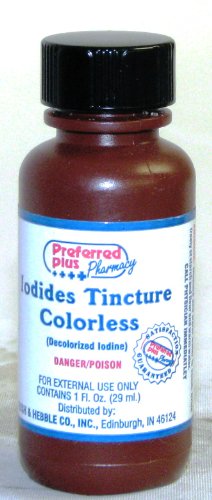 Iodides tincture for first aid treatment by prefered plus, colorless - 1 Oz