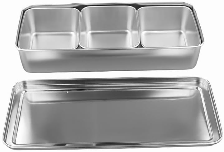 Stainless Steel Seasoning Box With Rolled Edge Design For Safe Handling, Kitchen Spice Jar Organizer For Home Cooking Storage