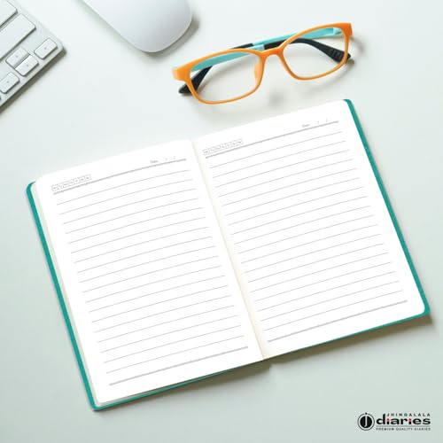 Image of Jhingalala Diaries - Hardbound Leather Cover Pocket Size Corporate Executive Diary Notebook I Pocket Diary For Men and Women I A6 Size I 80gsm Paper I 192 Ruled Pages (Teal)