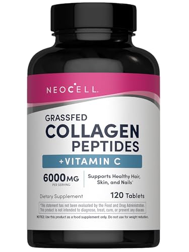 NeoCell Super Collagen Plus Vitamin C, Skin, Hair and Nails Supplement, Includes Antioxidants, Tablet, 120 Count, 1 Bottle