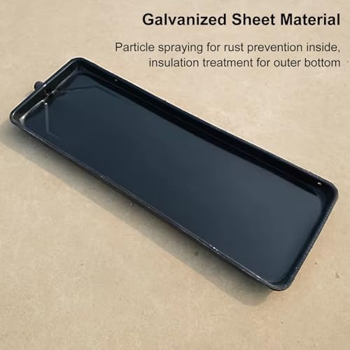 48" Air Conditioner Drip Pan - Condensate Drain Tray with Drain Hole, Essential Mini Split & Heat Pump Accessory, Prevent Water Damage, Durable & Easy to Install