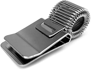 Metal Pen Clip Holder for Notebook/Clipboard/Journal/Diary - Ideal For Doctors/Nurses/Foremans/Office - [Single] - Silver