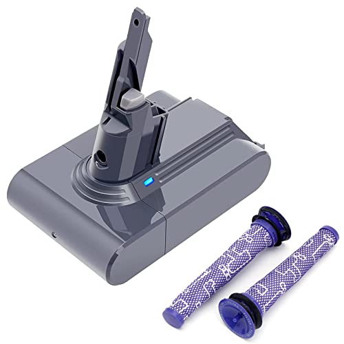 Kotoate 21.6V Upgraded 4500mAh V7 Battery Replacement for Dyson V7 Animal Plus V7 Motorhead V7 SV11 V7 Trigger Allergy HEPA Car+Boat Fluffy Absolute Cordless Vacuum Battery, with Attachment 2 Filters Kotoate 21.6V Upgraded 4500mAh V7 Battery Replacement for Dyson V7 Animal Plus V7 Motorhead V7 SV11 V7 Trigger Allergy HEPA Car+Boat Fluffy Absolute Cordless Vacuum Battery, with Attachment 2 Filters