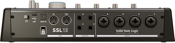 Solid State Logic SSL 12 12-In and 8-Out USB Audio Interface with Studio-Quality Audio for Professional Recording and Mixing