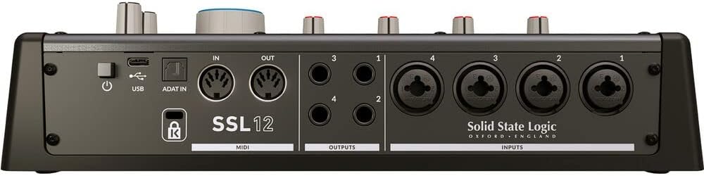 Solid State Logic SSL 12 12-In and 8-Out USB Audio Interface with Studio-Quality Audio for Professional Recording and Mixing