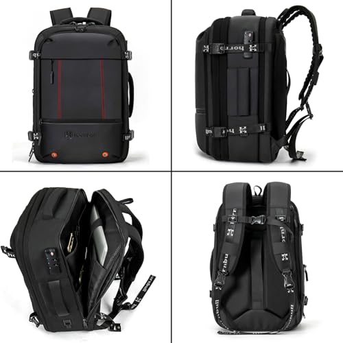 Image of HORNBULL Tuscany Travel Backpack for Men 40L & Upto 17.3-inch Laptop Backpack Shockproof with USB & Type-C Port TSA Lock, Multi-Layer 1680D Polyester, Expandable Backpack for Weekend Office & Travel