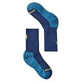 SmartWool SW001686B25L Kids' Hike Full Cushion Crew Socks Alpine Blue L