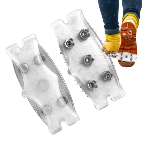 Picos de 2 piezas universales antideslizantes portátiles de 5 dientes – zapatos botas ayudas de agarre en – para senderismo, escalada, pesca, montañismo, escalada en