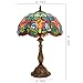LXHCYOU Tiffany Lamp Stained Glass Table Lamp Bedside Reading Light W12H19 Inches (Tulip Style)