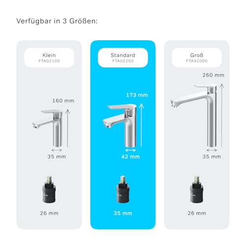 Montage-Set des AM.PM Hit Badarmaturs: Flexschläuche - Detailansicht von AM.PM Hit Badarmatur Test 2026 – Dealfoxx.de