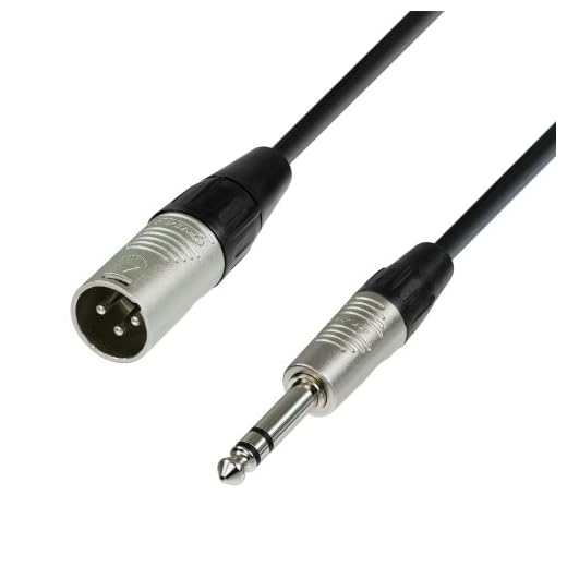 Adam Hall Cables 4 STAR BMV 0030 - Cable de Micro REAN de XLR macho a Jack 6,3 mm estéreo 0,3 m
