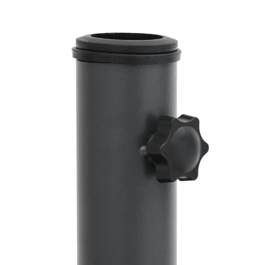 Stojak na parasol przeciwsłoneczny, 15 kg, z betonowym cokołem z tworzywa sztucznego, okrągły, kompatybilny z masztem Ø 32/35/38 mm, stabilny uchwyt na balkon, taras, do ogrodu, odporna na