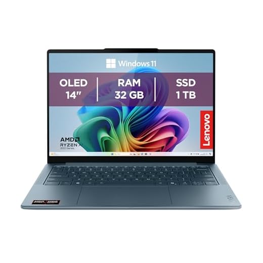 Lenovo Yoga Slim 7 Notebook Copilot+ PC - Display OLED 14" WQXGA (1920x1200), AMD Ryzen AI 7 350, RAM 32 GB, 1 TB SSD, Grafica AMD Radeon 860M, Windows 11 H, 2 anni Premium Care - Tidal Teal