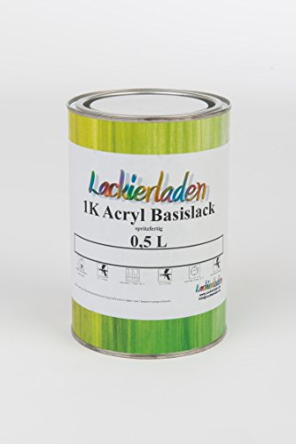 Lackierladen 1K Acryl Basislack 0,5 Liter spritzfertig Autolack Opel/Vauxhall 388,40H Spacegruen-Met.