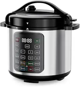 DUMOS 16-in-1 Electric Pressure Cooker 8 QT Stainless Steel Multi Cooker Electric for Pressure, Rice, Steamer, Yogurt Maker, Slow Cook, Sliver