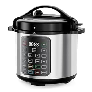 DUMOS 16-in-1 Electric Pressure Cooker 8 QT Stainless Steel Multi Cooker Electric for Pressure, Rice, Steamer, Yogurt Maker, Slow Cook, Sliver