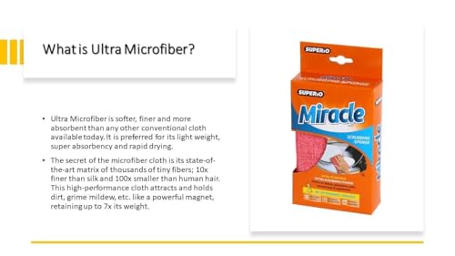 Image of Miracle Microfiber Scrubbing Sponge, Red Extra Scrubbing Power Kitchen Sponge, Sink, Pot, Pan and Dish Washing, Super Absorbent and Rapid Drying, 9-Pack, by Superio