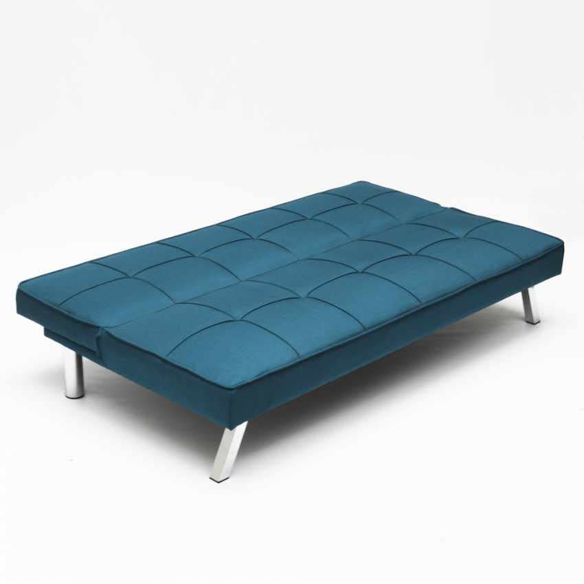 Produce Shop Divano Letto in Tessuto 2 posti Design Moderno Gemma Pronto Letto - Blu