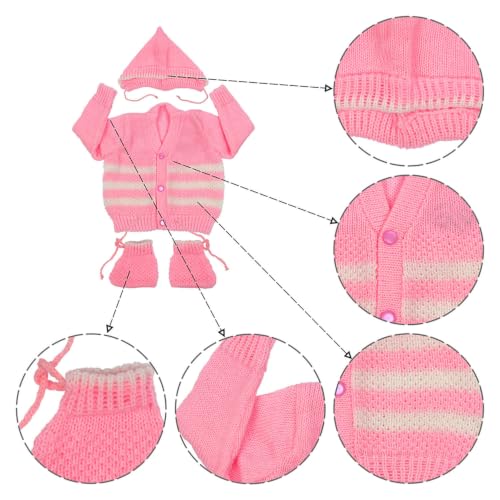 Image of Baby Winter Sweater | Wool Knit Full Sleeve Cardigan for Babies | Soft Warm Winter Clothing for Newborn Boys Girls & Toddlers Combo Pink & Yellow (3 to 6 Months) Pack of 2
