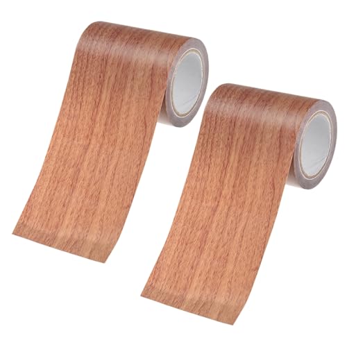 Image of M METERXITY 2-Roll Wood Grain Repair Tape, 2.24in x 15ft Textured Realistic Self-Adhesive Wood Floor Tape Contact Paper for Furniture /Floors /Home [Dark Brown Pine]
