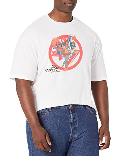 T-shirt Marvel blanc en taille XXL à coupe ample confortable