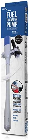 TERA PUMP TRHA03 Battery Powered Pump Water, Diesel, Gas Transfer Pump with Leak Prevention System (Auto Stop) & Buzzer, 2 AA Batteries (Not Included) at 9 Liters/Min - Drain Sinks, Tubs and more