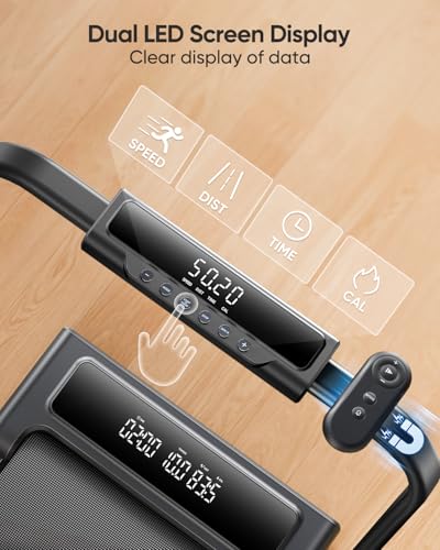 TOPUTURE 4-in-1 Walking Pad with Dual Display