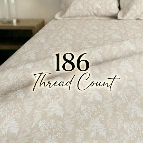 Image of Mafatlal 186 TC Metro Cotton Double Bed Bedsheet | 90x100 Inch|Soft, Breathable & Lightweight | Includes 2 Pillow Covers| Honey Beige 1