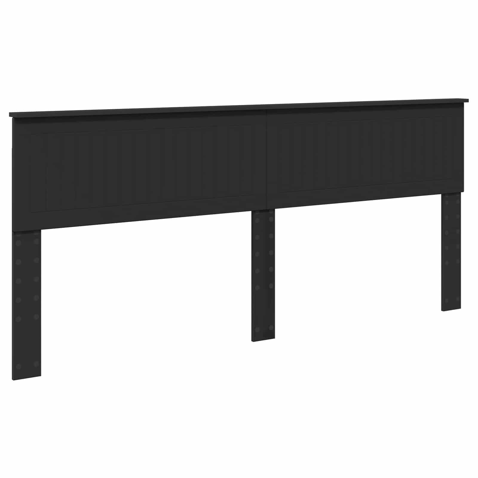 Estructura de Cama Negro 200 x 200 cm Madera de Pino Macizo