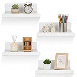 QJKEJI Estanteria Pared Blanco Pequeños,5 cm