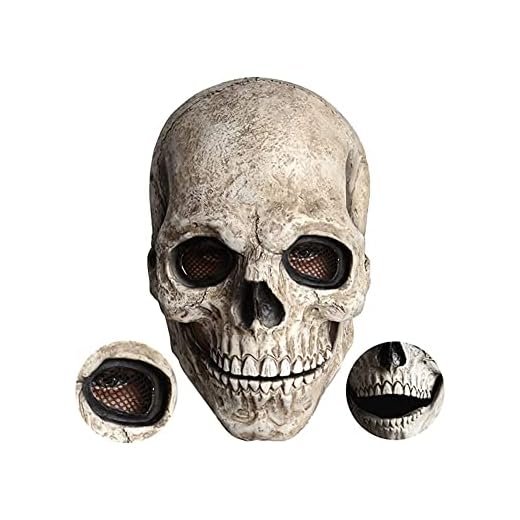 MZSX Fiesta de Disfraces de Halloween Realista Máscara de Látex de Cabeza Humana Reales Personas Cabeza de esqueleto Carnaval, Vampiro Scary Monster Disfraz de Demon Zombie Props para Cosplay