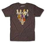 theCHIVE The Big Lebowski Bowling Pins T-Shirt (Men, 3X-Large, Brown)