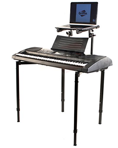 Griffin MD-AP3299 Double Piano Keyboard & Laptop Stand 2 Tier/Dual Portable Studio Mixer Rack thumb #1