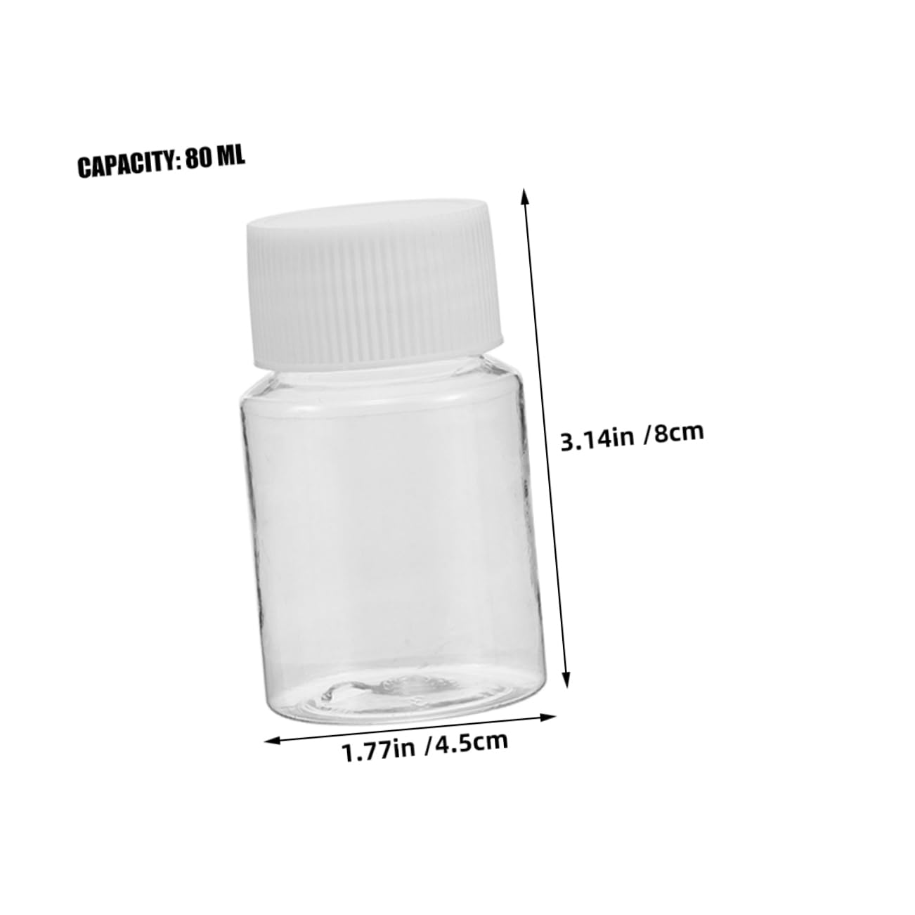 Gogogmee Travel-Friendly Medicine Bottles 25pcs Sample Bottles Screw Caps Plastic Containers for Liquids Compact Storage for Capsules