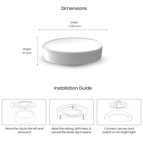 Image of LEDURE 12W LED Surface Light|Energy Efficient LED Downlight|WarmWhite Pack-20