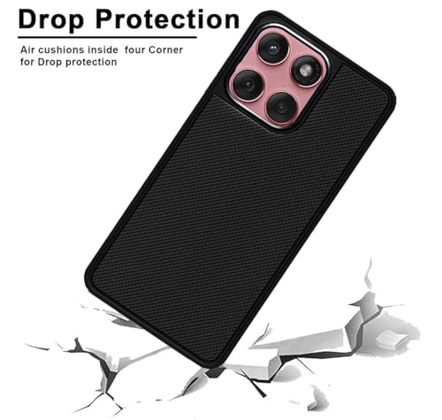 Image of Back Cover Case Compatible for Motorola Edge 60 Stylus (Textured Grip Design | Camera Protetion | Slim and Light Weight | Soft Touch and Feel | Black)