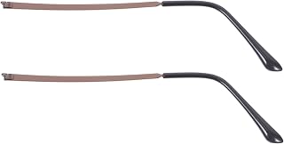 iplusmile 1 Pair Metal Glasses Replacement Temple Eyeglasses Frame End Tips Universal Sunglasses Arm Legs Ear Sock Pieces Tube for Thin Metal Eyeglass Legs Coffee