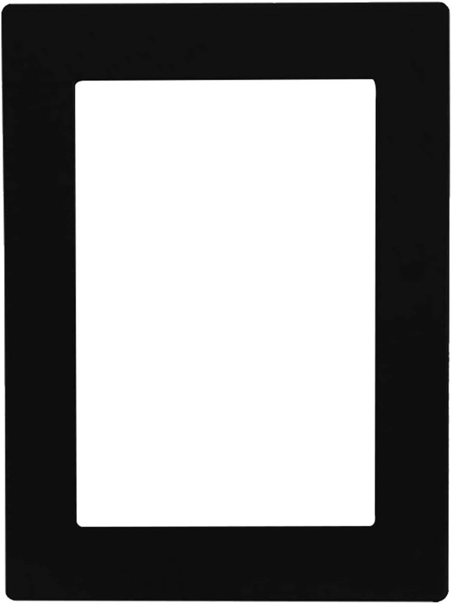Photo Frame Magnetic Reusable Picture Decor Magnetic Refrigerator Photo Frame PVC Photo Frame Creative Photo Wall Color 5/7in Photo Frames for Wall and Tabletop Display (C (Black 5in)
