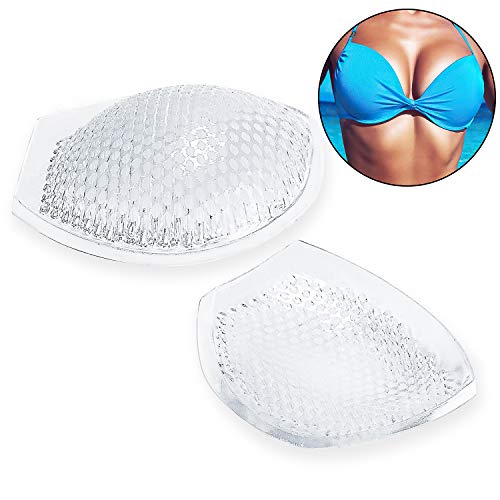 Silicone Bra Inserts and Breast Enhancers, Increase Your Cup Size, Breathable, Reusable,1 Pair