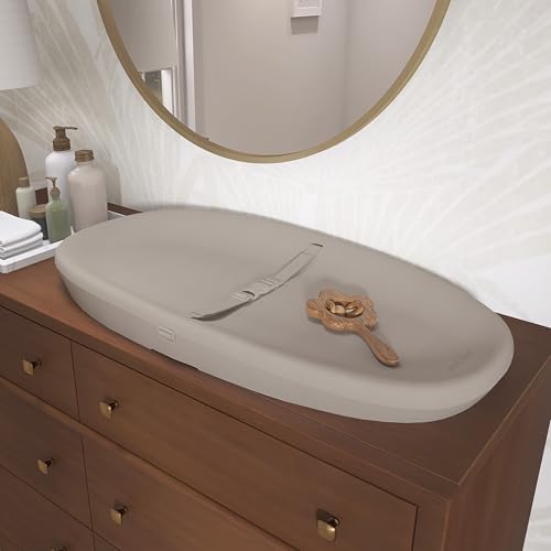 Image of Evolur Eva Changing Pad, Waterproof EVA Foam, Safety Strap, Oat