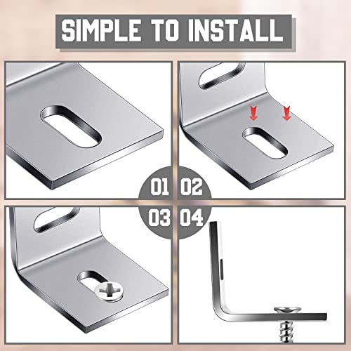 image for Dunzy 18 Pcs Heavy Duty Wood Table Top Expansion Bracket Steel Z Clips