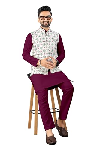 Image of Trustous Traditional Men's Kurta Koti Set (3 PCS SET)