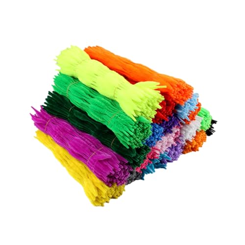 Holibanna 100PC Wavy Hair Twisted Sticks for Handmade DIY Crafts Educational for Kindergarten Creative Metal Silk Art Supplies for Imaginative Projects and Animal Tails