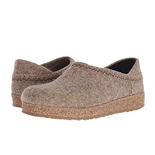 Image of HAFLINGER Grizzly GZH Zigzag Felt Clog Wool Shoe